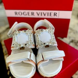 Limited edition open toe sneaker by Roger Vivier. Made in Paris France.